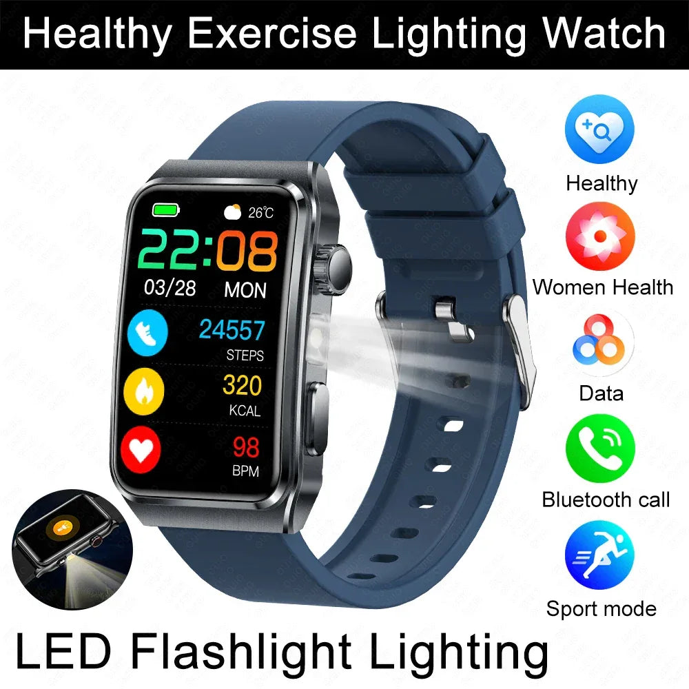 2025 New Nursing Grade ECG+PPG Pulse therapy Smartwatch Men Blood lipid Uric acid Bluetooth call Health Bracelet For Android iOS - Wear444