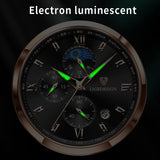 LIGE Men Watches Fashion Quartz Watch Tourbillon Clock Genuine Leather Waterproof Watch Men Military Wristwatch Man Reloj Hombre