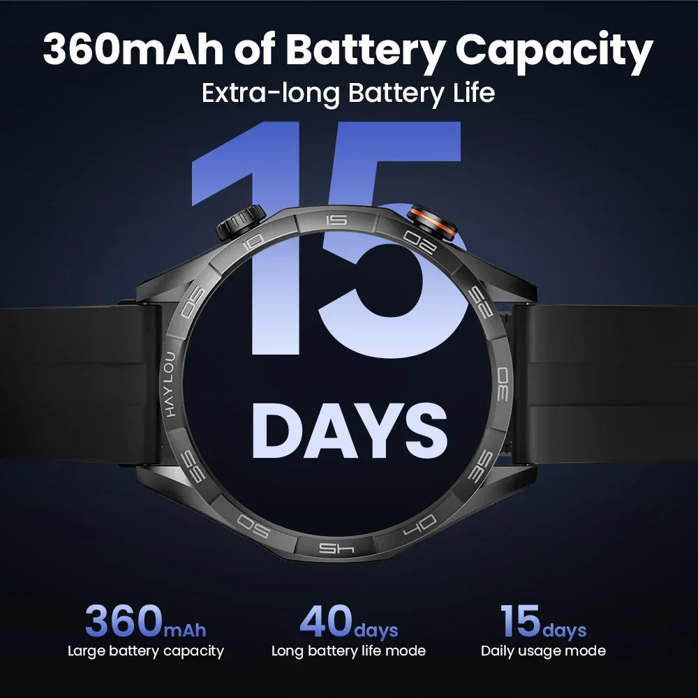 HAYLOU Solar 5 Voice Calling Smartwatch 1.58'' AMOLED Display 60Hz Smart Watch 24H Health Monitoring Sports Smartwatch for Men - Wear444