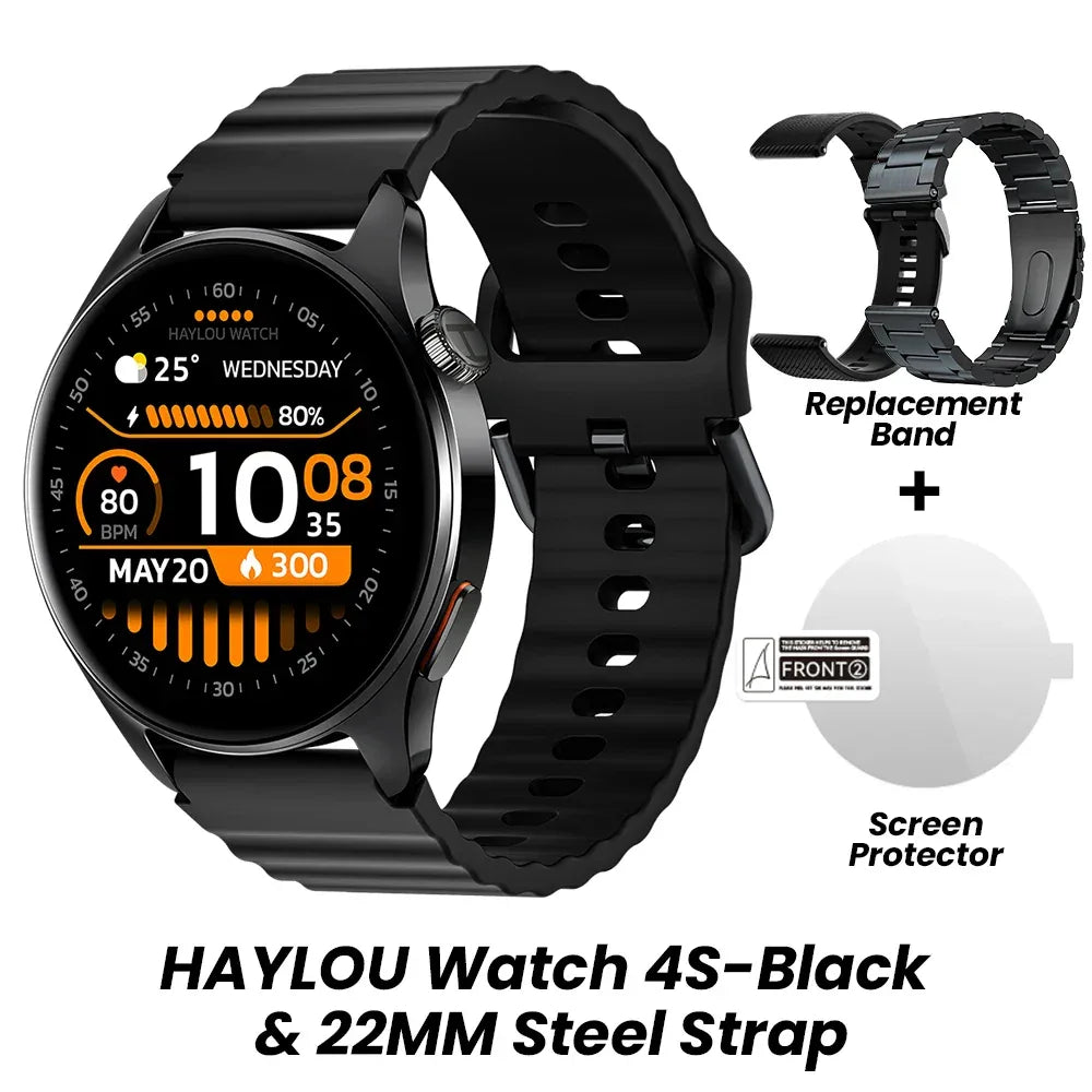 HAYLOU Watch 4S GPS Smartwatch 1.43” HD AMOLED Display 5 Satellite GPS Positioning 120+ Workout Modes Sport Fitness Smart Watch - Wear444
