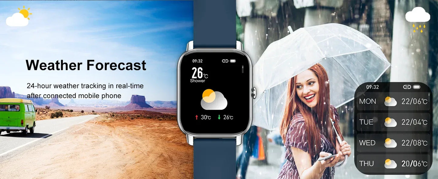 Smart Watch, 1.85" Smartwatch for IP68 Waterproof, 110+ Sport Modes, Fitness Activity Tracker, Heart Rate Sleep Monitor. - Wear444