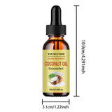 Coconut Hair Care Oil Natural Plant Essence Deeply Nourishe Hair Scalp Reduce Hair Breakage Improve Dryness Hair Oil Skin Hair