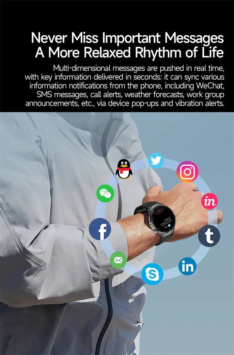 2026New Smart Watch Men Sport ECG Heart Rate Blood Pressure Health Diagnosis Uric acid Waterproof Smartwatches For Men women box - Wear444