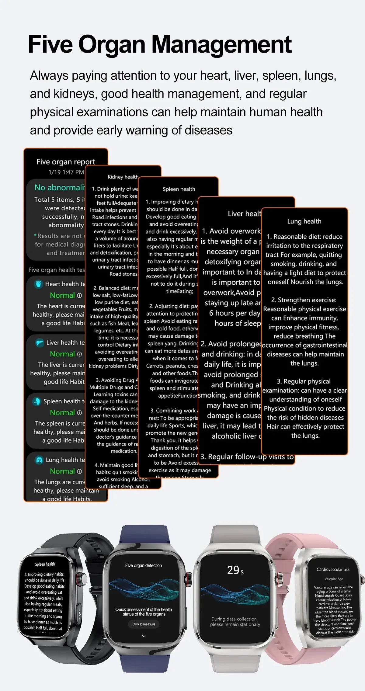 2025New Micro Physical Examination Smart Watch For Men Uric Acid Body Fat Five Organ Health Watches Bluetooth Call SmartBracelet - Wear444