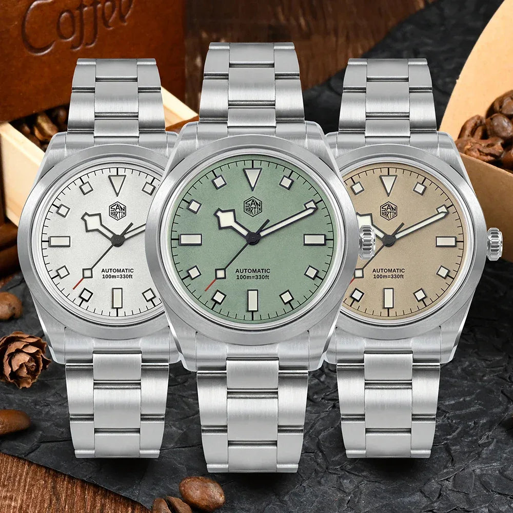 San Martin enamel dial close-up genuine fired enamel — Wear444