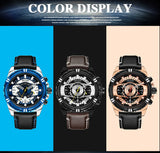 MEGIR Luxury Men's Watch Leather Belt Quartz Business Watches Luminous Fashion Sports Man Wristwatch Clock Relogios Masculino