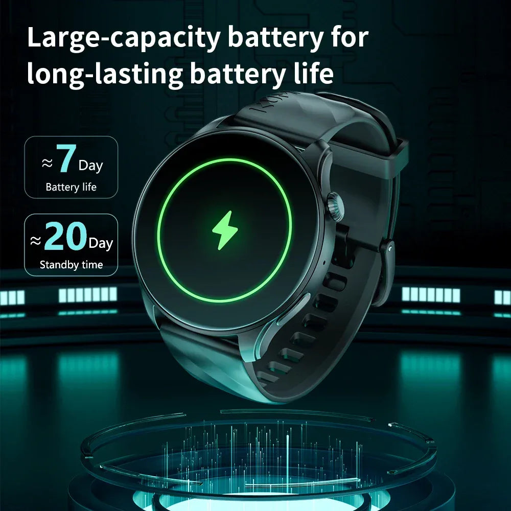 KUMI GW3 Pro Smartwatch 1.43" AMOLED IP68 Waterproof Bluetooth 5.2 Fitness Tracker Heart Rate Blood Oxygen Monitor - Wear444