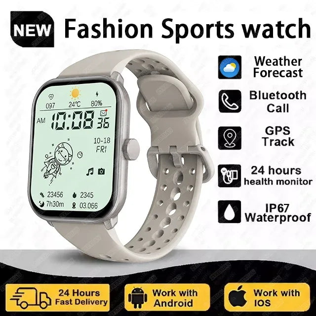 2025 New For Android ios Watch 5 Original Men GPS Track Bluetooth Call Heart rate Waterproof Sport Fitness Smart bracelet Women - Wear444