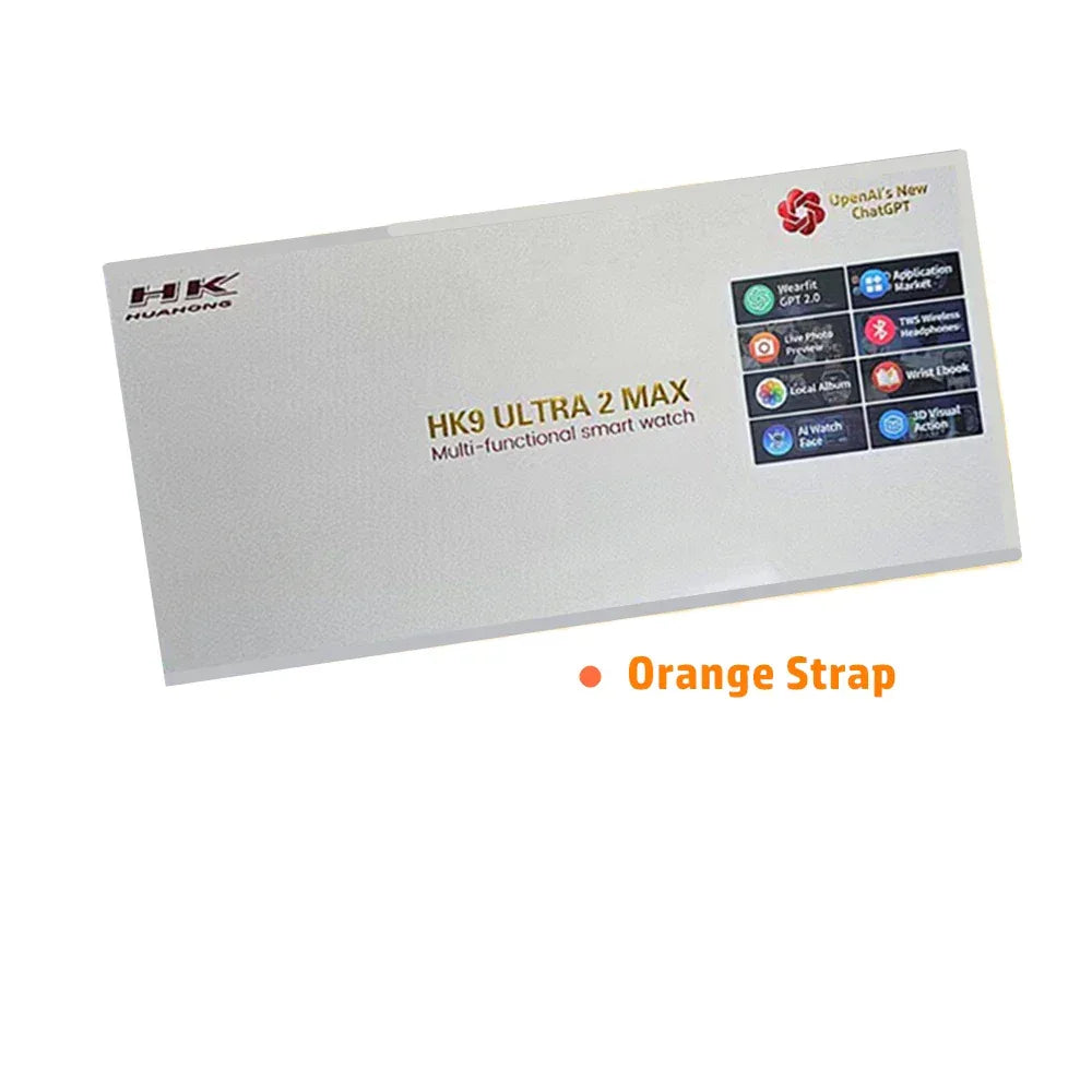 HK9 Ultra 2 MAX Gen4 AMOLED Screen Smart Watch 2GB ROM ChatGPT Local Music Album E-Book Connect TWS For IOS Android Smartwatch - Wear444