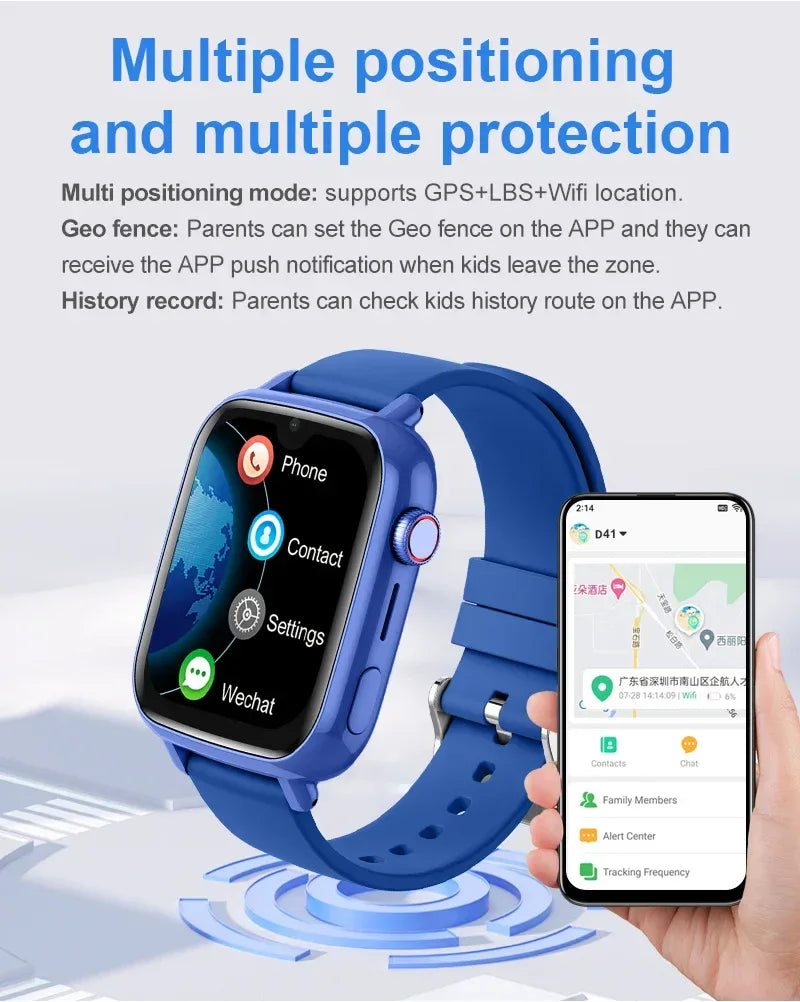 4G Smart Watch Kids GPS WIFI Video Call SOS APP Download Child Smartwatch Camera Monitor Tracker Location Phone Watch - Wear444
