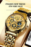 BINBOND B4010 Fashion Casual Quartz Men Watch Stainless Steel Strap Luxury Dial Luminous 30M Waterproof Business Men Wristwatch