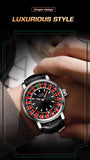 LIGE Quartz Man Watch Fashion Luxury Creative Roulette Game Dial Design Leather Casual Life Waterproof Watches for Men Gifts+Box