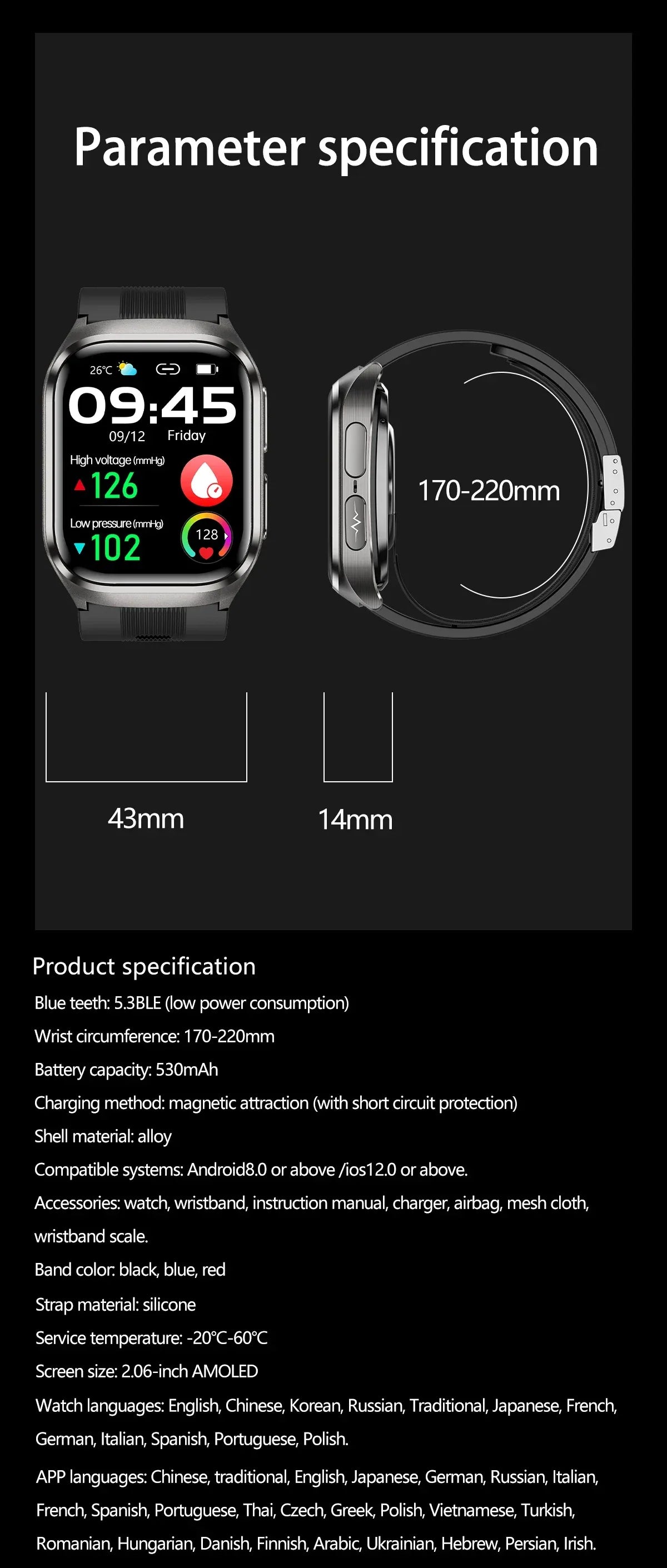 2025New Heart Health Analysi NFC Air Pump+Air Bag Smart Watch Men Accurate Blood Pressure Uric Acid ECG Call Smart Bracelet lady - Wear444