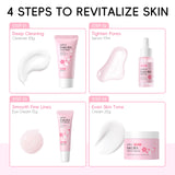 4pcs sakura skincare set mild non-irritating nourishing moisturizing cleanser serum eye cream face cream set