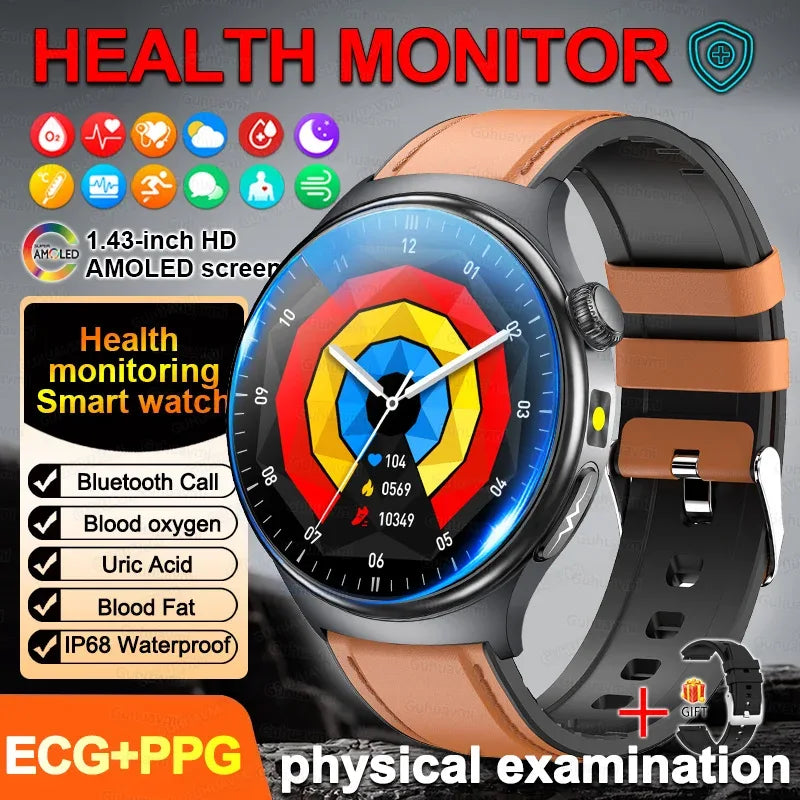 2026New Health Sport ECG AI Diagnosis Smart Watches Men Heart Rate Blood Pressure IP68 Waterproof Smartwatches For Men women - Wear444