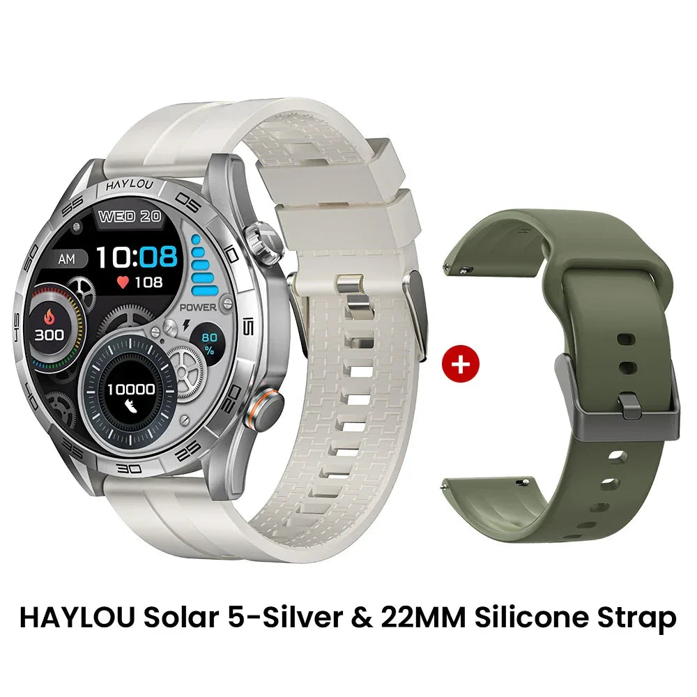 HAYLOU Solar 5 Voice Calling Smartwatch 1.58'' AMOLED Display 60Hz Smart Watch 24H Health Monitoring Sports Smartwatch for Men - Wear444