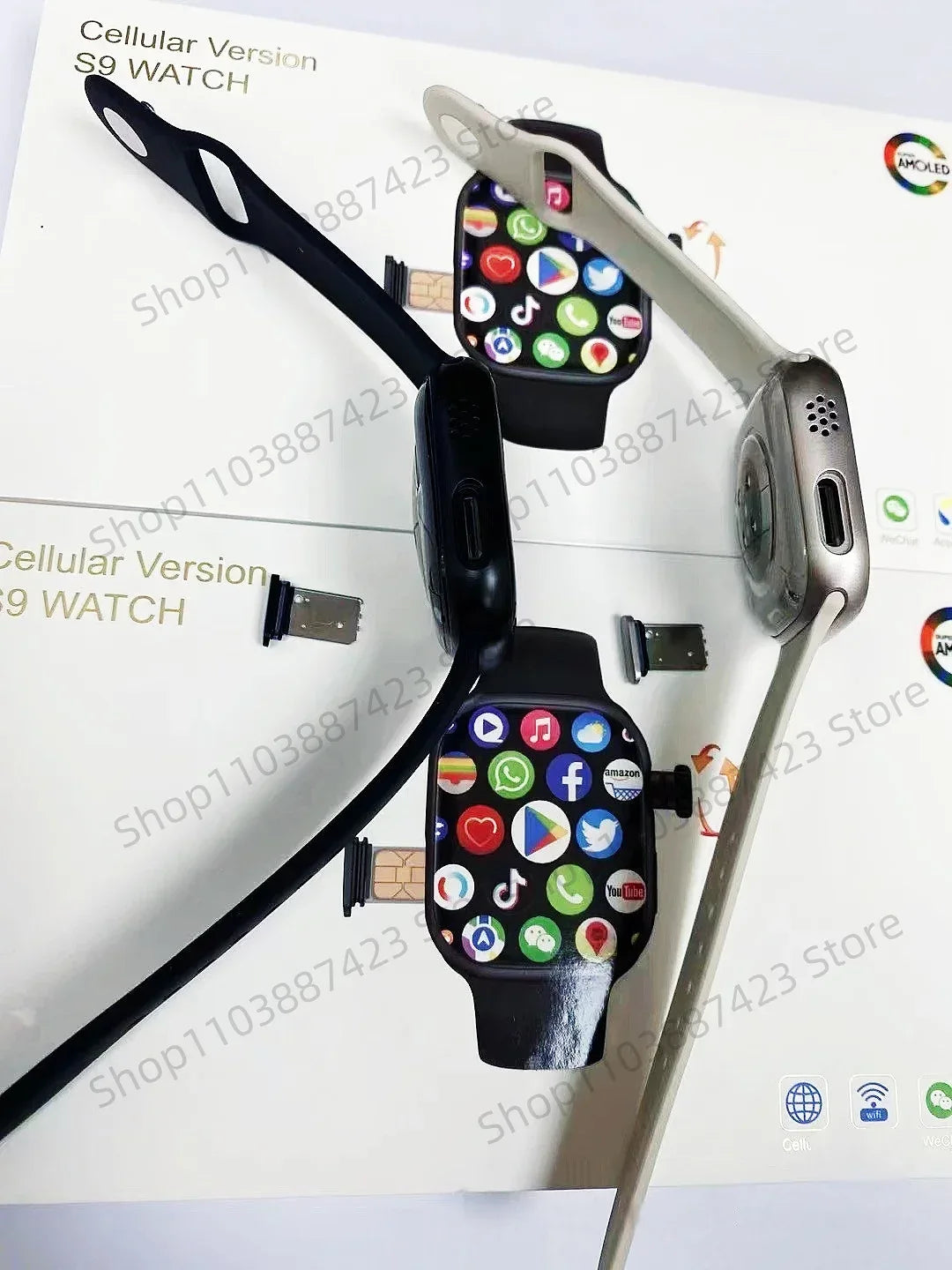 CD99 watch X 5G smartwatch 2.29inch AMOLED 5G LTE smart watch with 180 ° rotary camera GPS WiFi SIM card slot health monitoring - Wear444