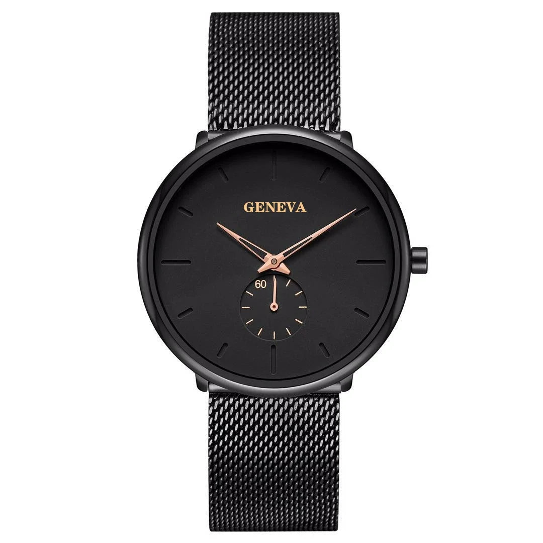 2025 New Fashion Mens Watches Top Brand Luxury Quartz Watch Men Casual Slim Mesh Steel Waterproof Sport Watch Relogio Masculino