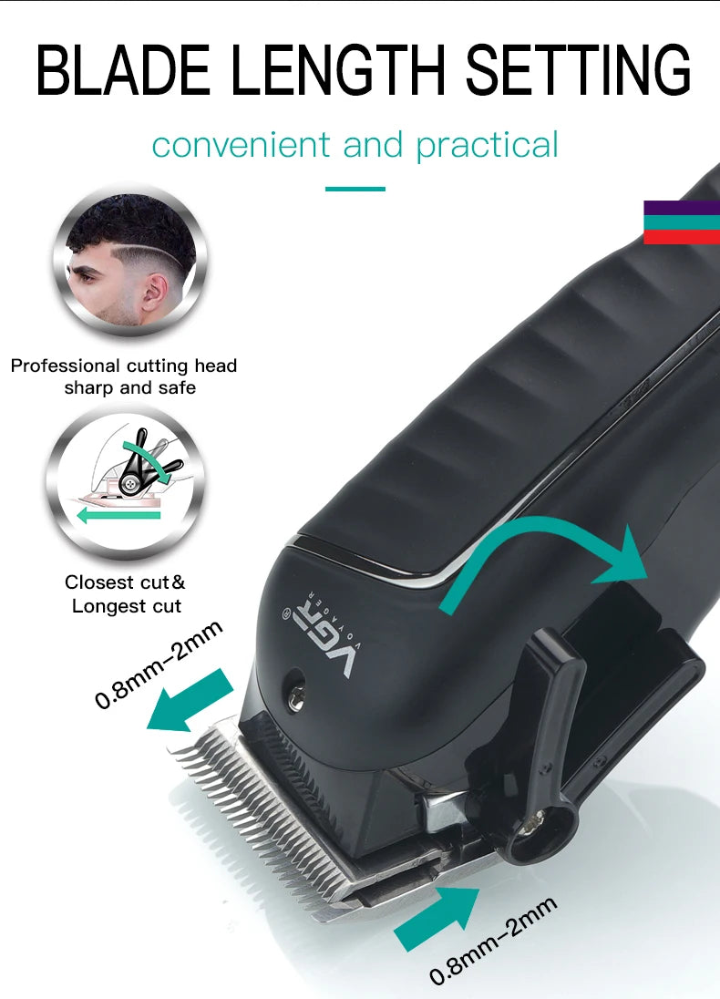 V-683 Hair Clipper Professional Electric Hair Trimmer Rechargeable Clipper Haircut Machine Men's Barber Hair Cutting Machine