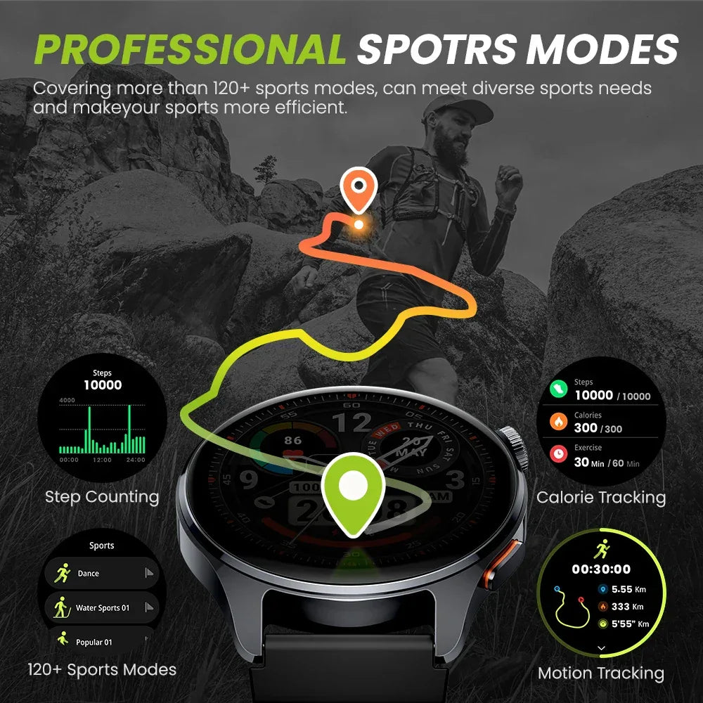 HAYLOU Watch 4S GPS Smartwatch 1.43” HD AMOLED Display 5 Satellite GPS Positioning 120+ Workout Modes Sport Fitness Smart Watch - Wear444