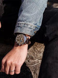 WOKAI high quality casual men's belt quartz watch classic retro Roman simple style business male student electronic clock