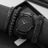 4/5PCS Fashion Men Watches Casual Male's Quartz Watch Bracelets Set Relogio Masculino Reloj Hombre（Without Box）