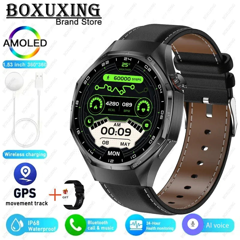 2026 New Upgrade Watch 6 Max GPS Workout Tracking Heart Rate Blood oxygen AMOLED Bluetooth Call Sport Waterproof Smart Watch - Wear444
