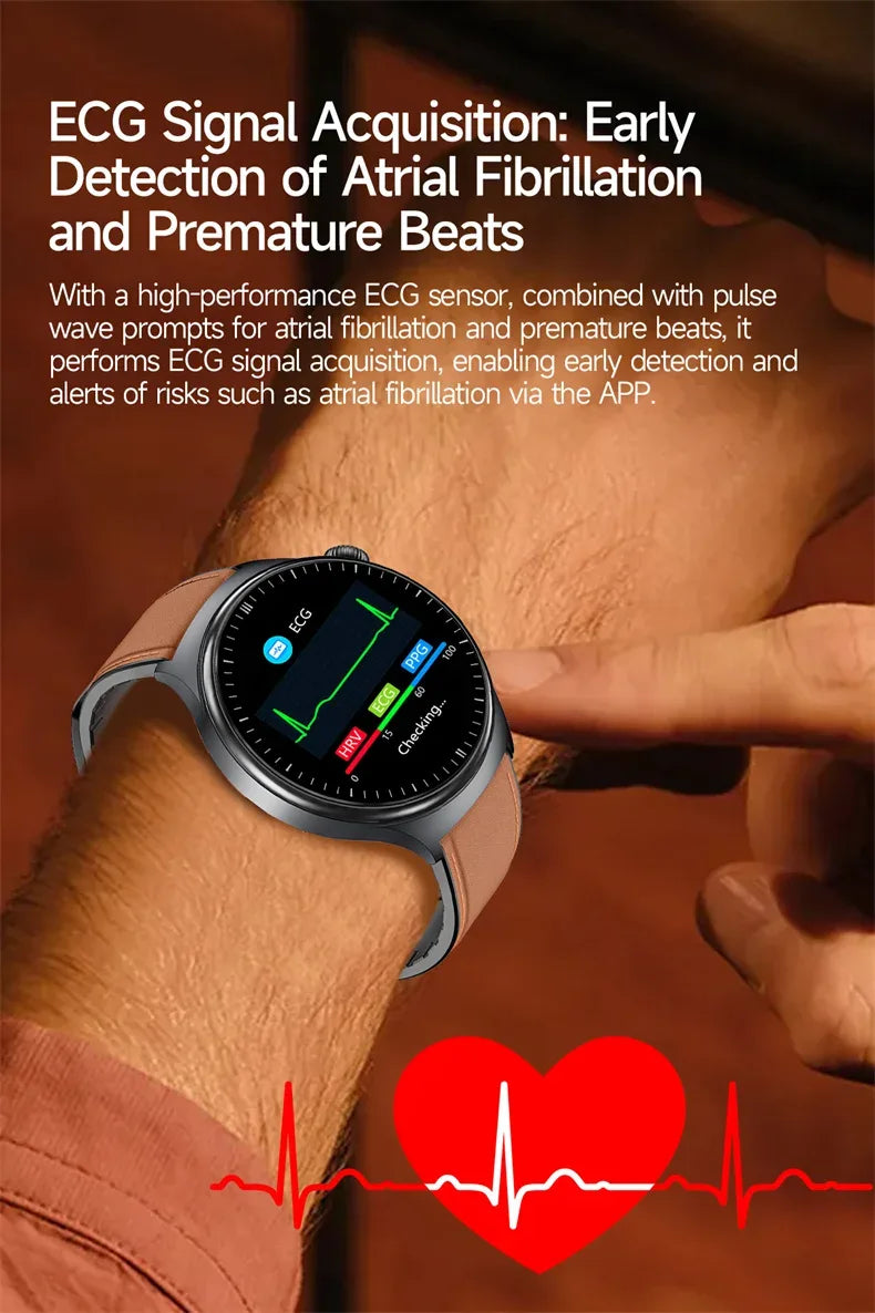 2026New Smart Watch Men Sport ECG Heart Rate Blood Pressure Health Diagnosis Sport Fitness tracking Smartwatches For Men women - Wear444