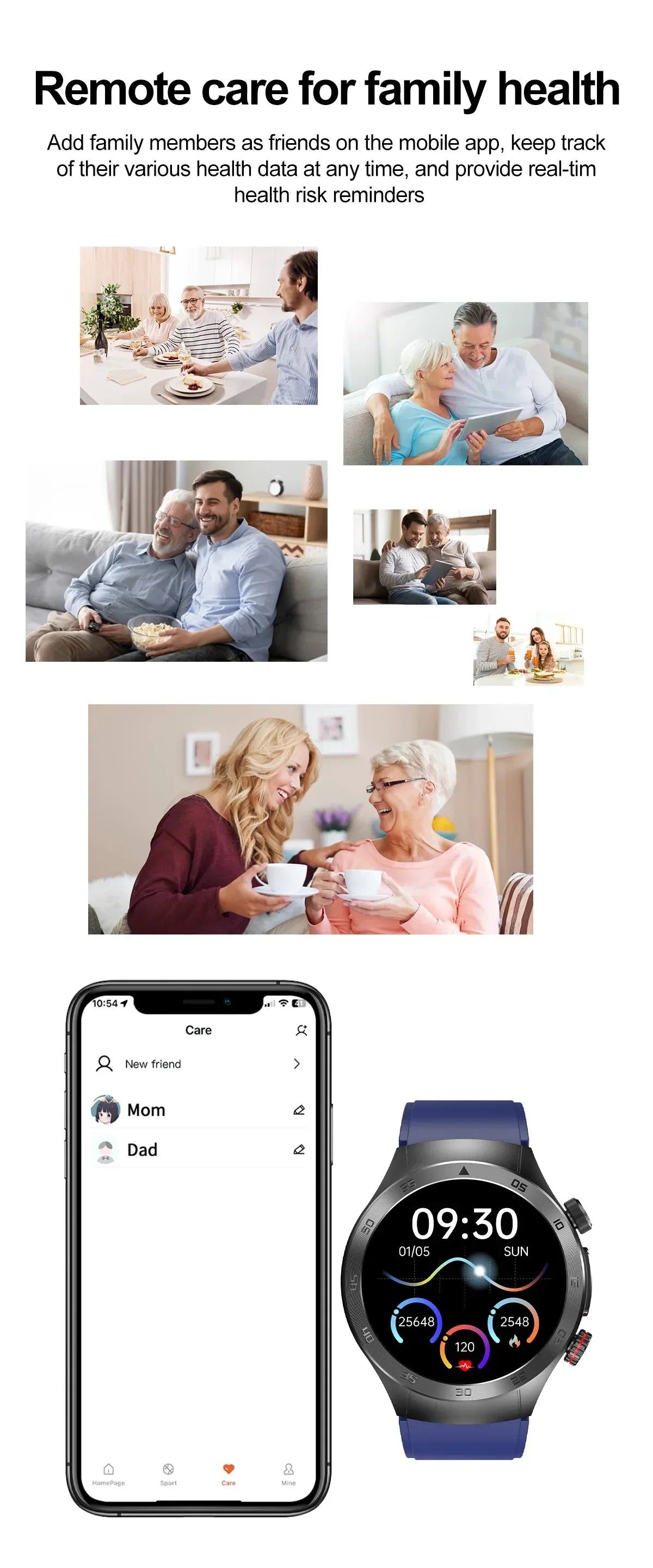 For Xiaomi Precise Laser Therapy Bracelet Uric Acid Blood Lipid ECG+PPG Health Smart Watch Bluetooth Call Smartwatches 2025 New - Wear444