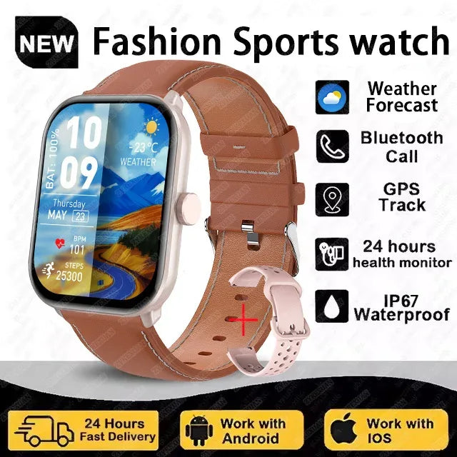 2025 New For Android ios Watch 5 Original Men GPS Track Bluetooth Call Heart rate Waterproof Sport Fitness Smart bracelet Women - Wear444