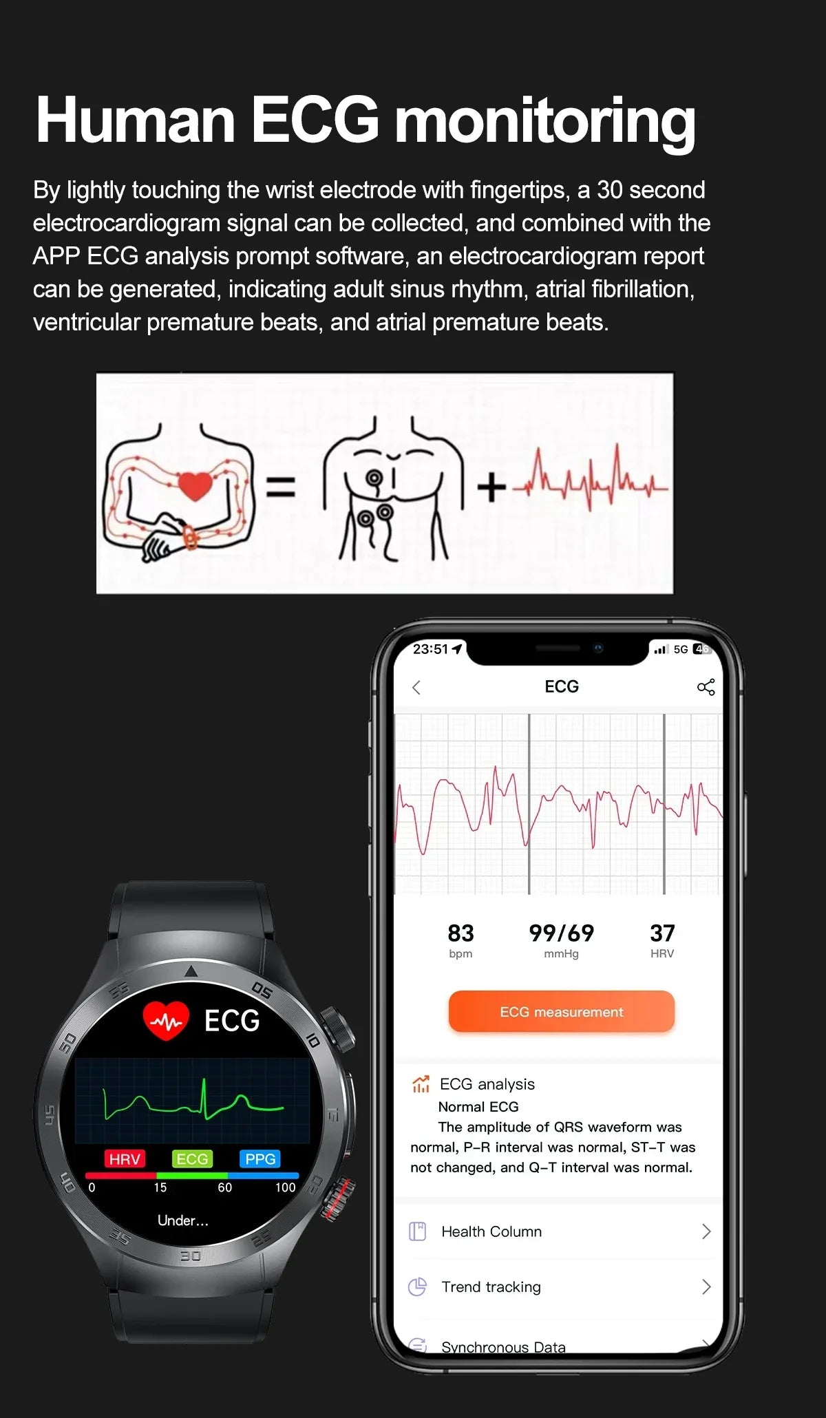 For Xiaomi Precise Laser Therapy Bracelet Uric Acid Blood Lipid ECG+PPG Health Smart Watch Bluetooth Call Smartwatches 2025 New - Wear444