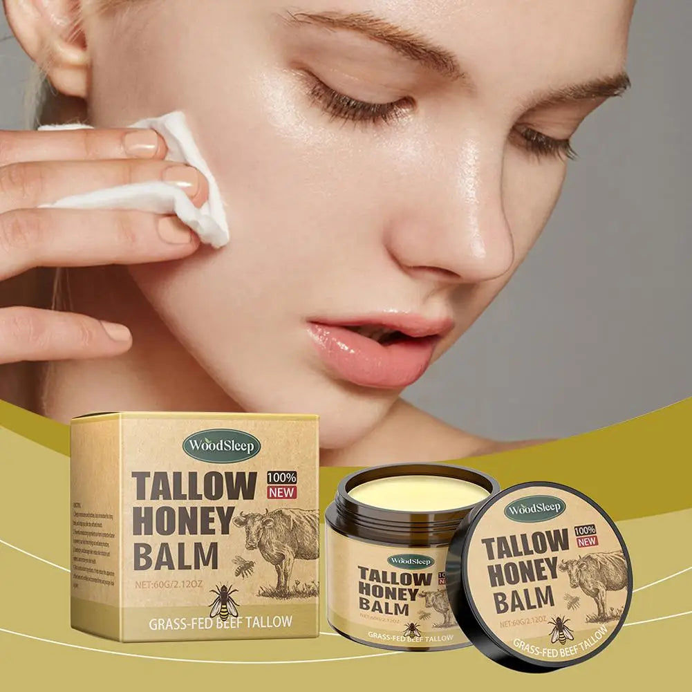 Whipped Beef Tallow Honey Balm Moisturizing Hydrating Face Cream Body Lotion Nourishing Balm Gentle Skin care for women