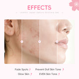 4pcs sakura skincare set mild non-irritating nourishing moisturizing cleanser serum eye cream face cream set