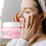 Sakura Lazy Cream Lightening Nourishing Brightening Skin Tone Natural Makeup Moisturzing Facial Cream