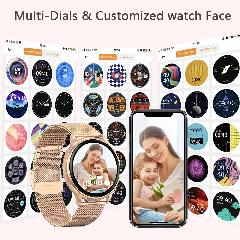 MEVADEN Bluetooth Call Smart Watch Women Fashion Watches Custom Dial Sport Fitness Health Tracker Smartwatch for Android IOS Y22 - Wear444