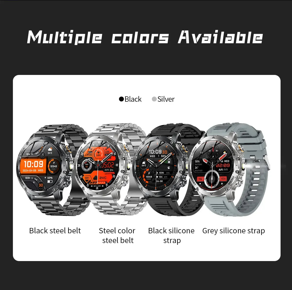2025 New Military T-Rex 3 Ultra 1000mAh Battery Smart Watch 5ATM Waterproof Flashlight Heart Rate Sports tracker Smartwatch Men - Wear444