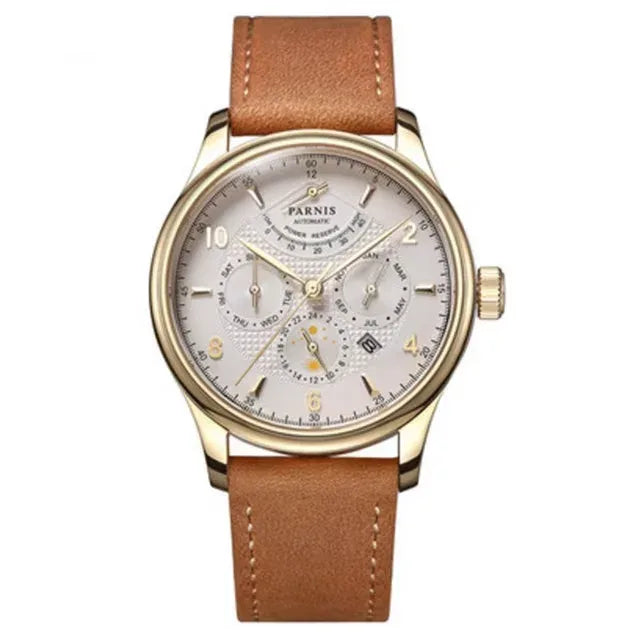 Parnis 42mm Moon Phase wrist shot — Wear444