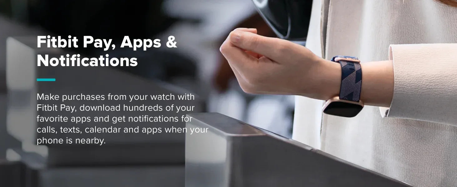 Fitbit Versa 2 Health and Fitness Smartwatch with Heart Rate, Music, Alexa Built-In, Sleep and Swim Tracking, Black/Carbon - Wear444