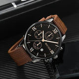 4pcs Quartz Watches Bracelet Watch Set For Men Business Fashion Casual Round Pointer Calendar Watch Accessories
