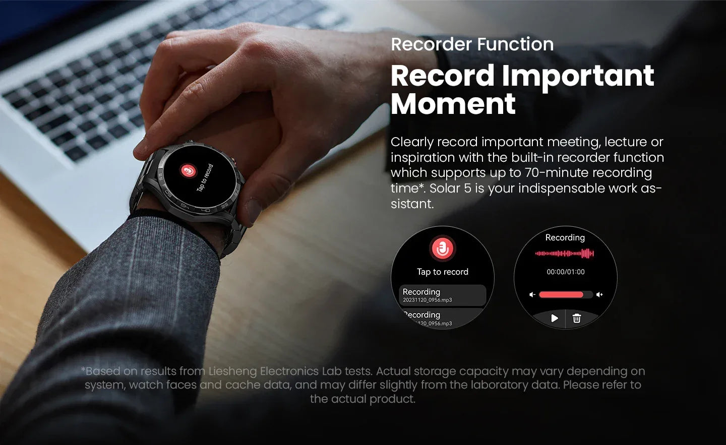 HAYLOU Solar 5 Voice Calling Smartwatch 1.58'' AMOLED Display 60Hz Smart Watch 24H Health Monitoring Sports Smartwatch for Men - Wear444