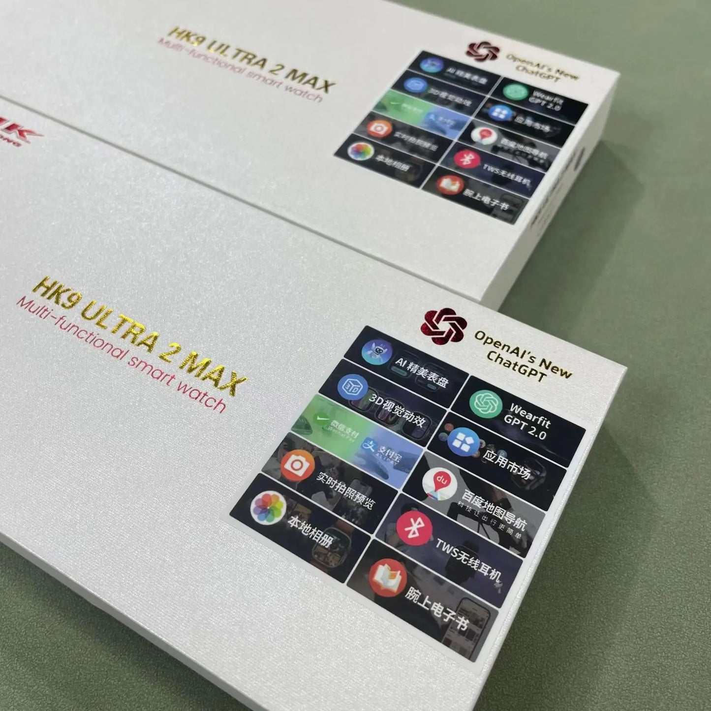 HK9 Ultra 2 MAX Gen4 AMOLED Screen Smart Watch 2GB ROM ChatGPT Local Music Album E-Book Connect TWS For IOS Android Smartwatch - Wear444