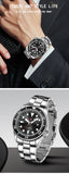 2025 new men's quartz watch fashion classic business men's watch quartz watch men's luminous calendar steel belt watch student