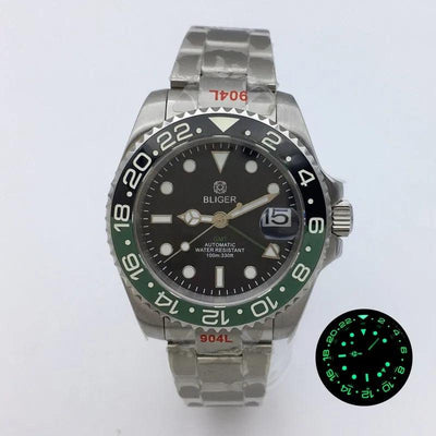BLIGER GMT 40mm NH34 Ceramic Bezel Automatic Watch — additional product photo — Wear444