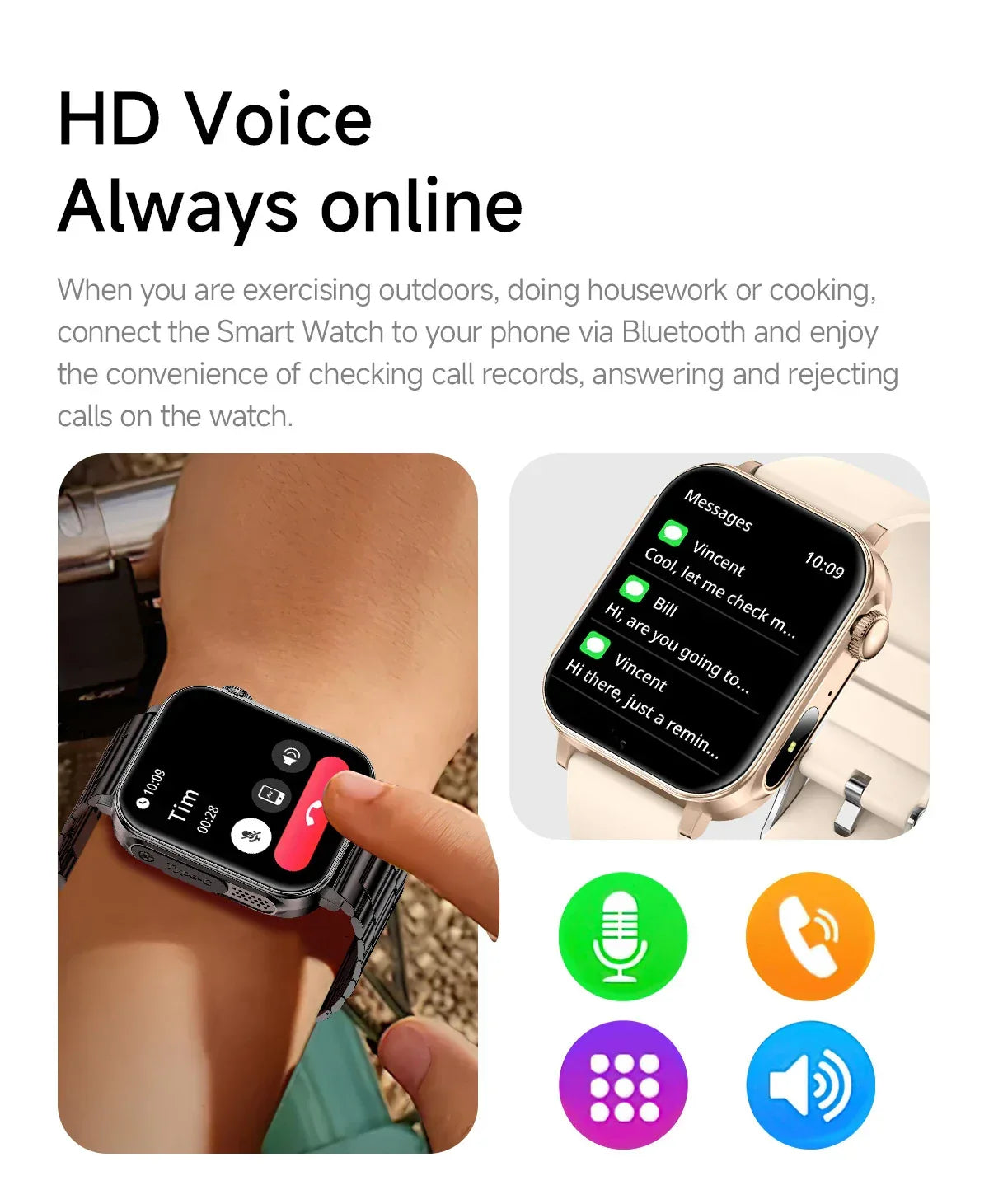 COLMI P80 Type-c Smartwatch Men Women Health Manager Bluetooth Call IP67 Waterproof Flashlight Smart Watch For Xiaomi iOS Phone - Wear444