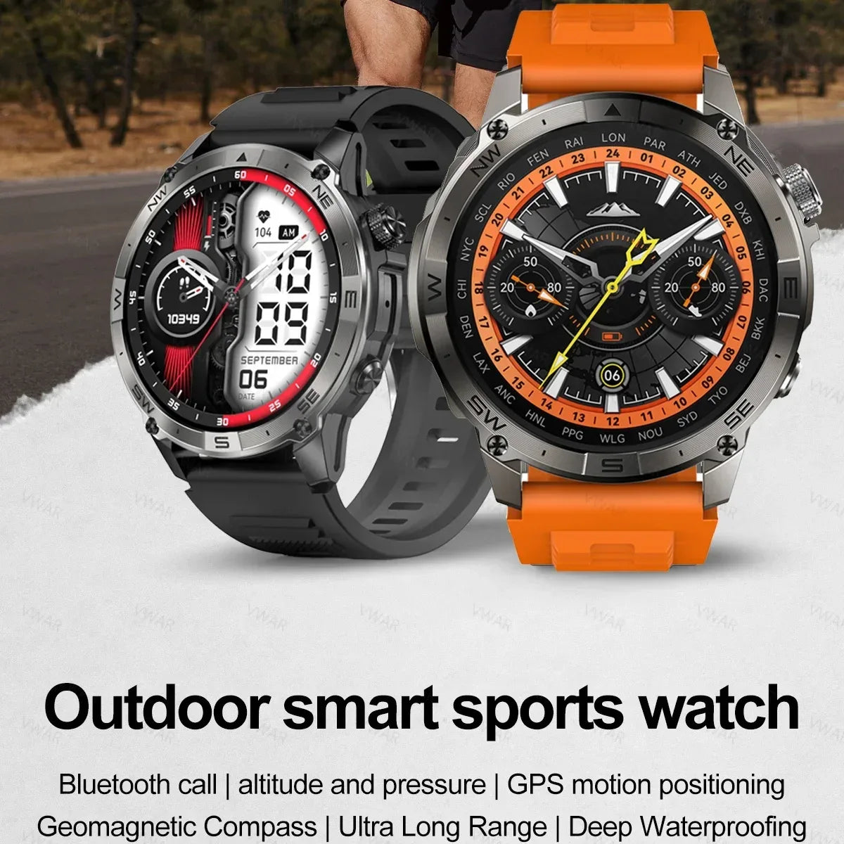 2025 NEW T-Rex Ultra GPS Smart Watch 5 ATM Waterproof Built-in Dual-band GNSS Compass Military Sport Smartwatch Men 2025 New - Wear444