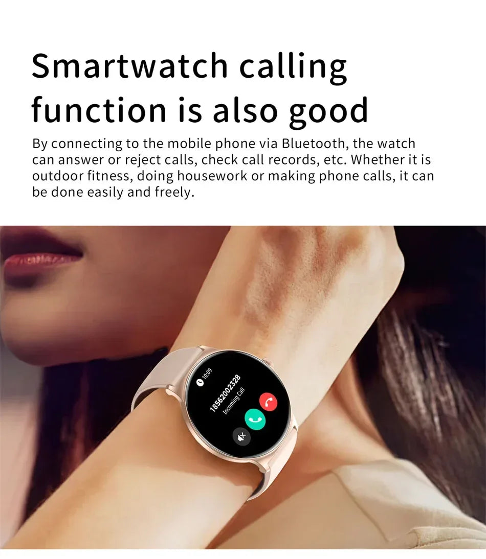 For Huawei Xiaomi New Ultra Thin Smart Watch Women Screen Always Display Time Sports Bracelet Bluetooth Call Fashion Smartwatch - Wear444