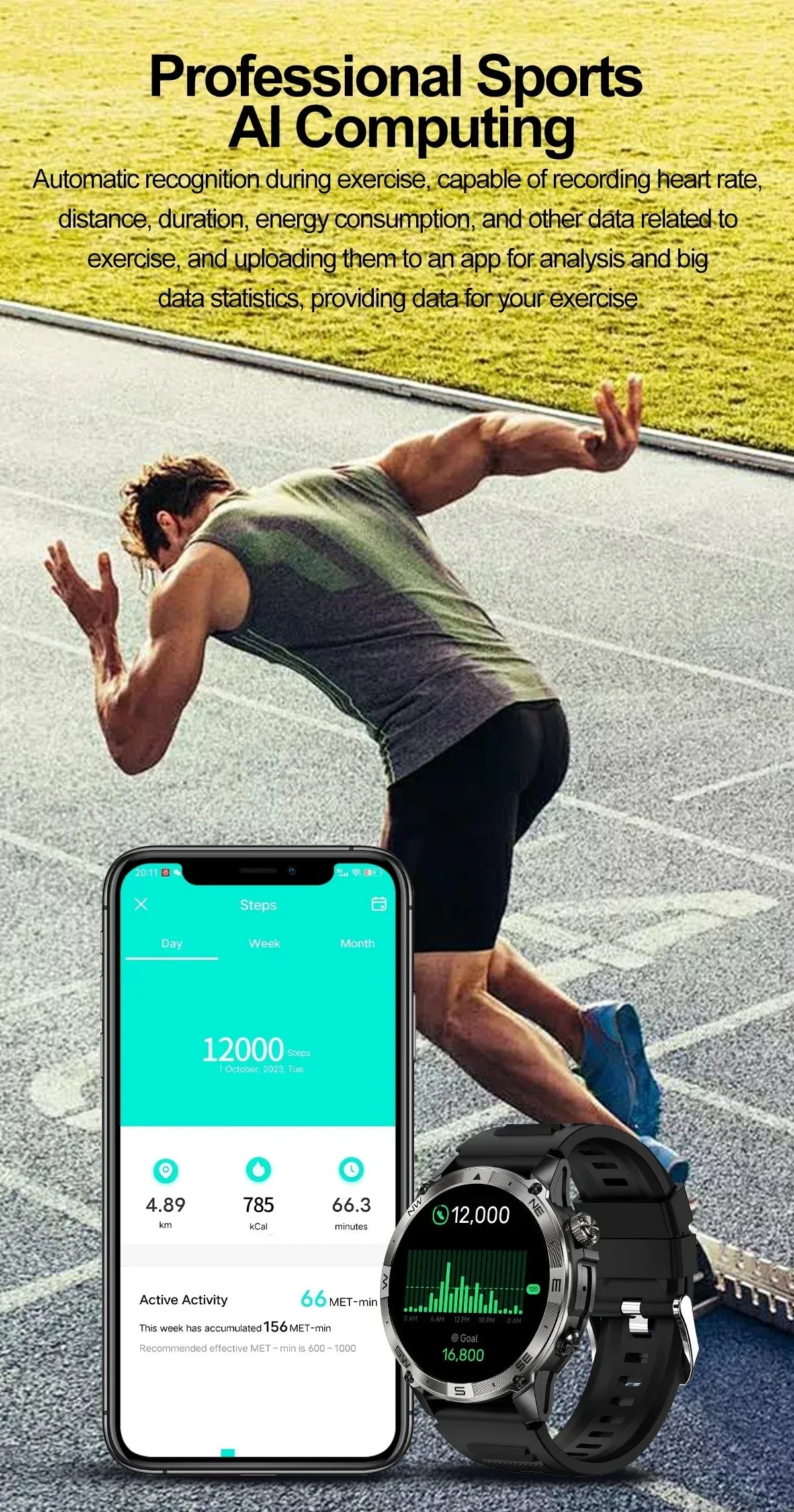 2025 NEW T-Rex Ultra GPS Smart Watch 5 ATM Waterproof Built-in Dual-band GNSS Compass Military Sport Smartwatch Men 2025 New - Wear444