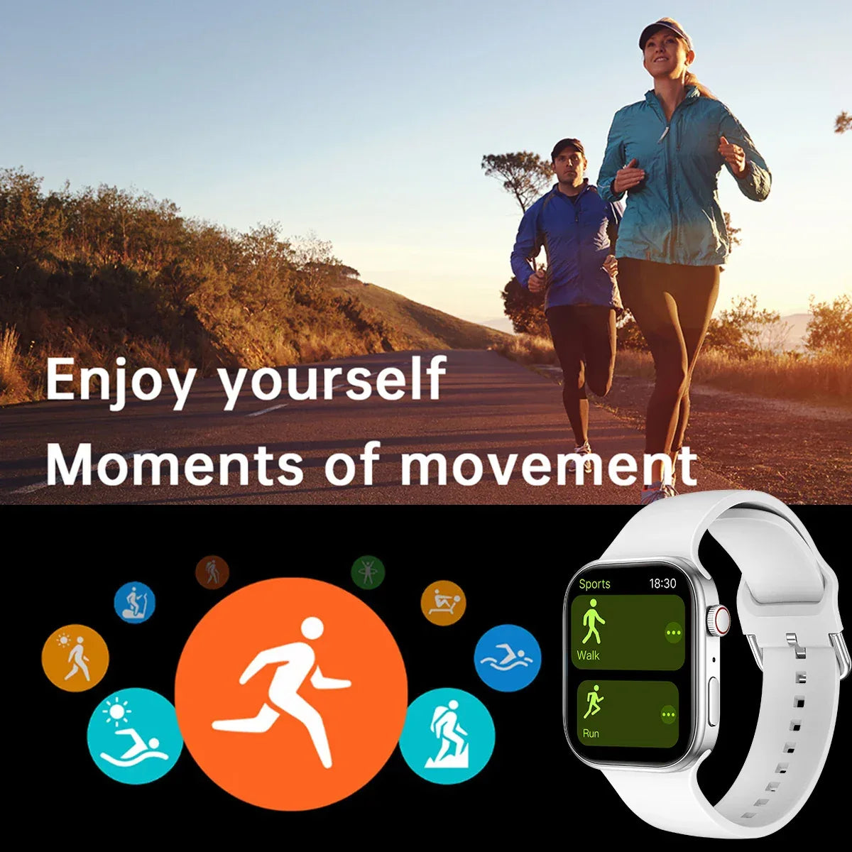 2026 Smart Watch 1.83" HD Screen Bluetooth Call Heart Rate Monitoring 120+ Sports Modes Waterproof for Men Woman Smartwatch Gift - Wear444