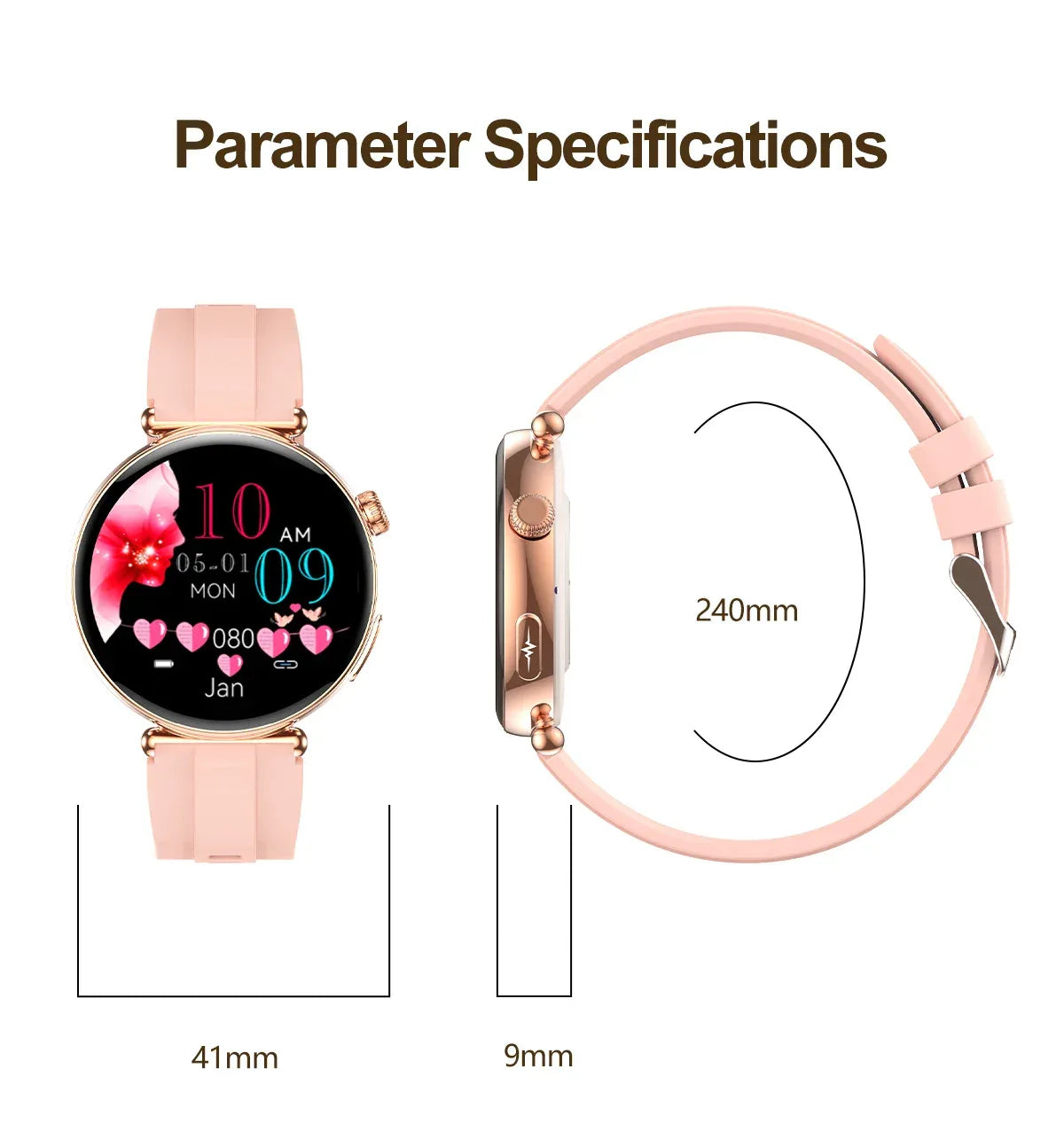 2026 New Women AI Smart Diagnosis Smart Watch HRV+ECG Uric Acid Blood Oxygen Health Monitor IP68 Waterproof Sports Smartwatches - Wear444