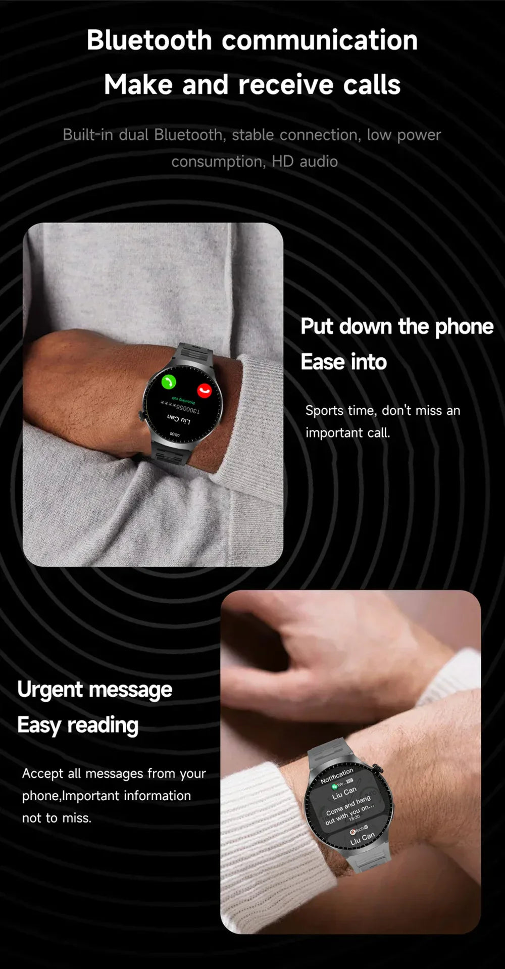 G.L Wear 2025 New Men's Smart Watch HD Display Health Tracking Bluetooth Calling Voice Assistant Sports Smartwatch - Wear444